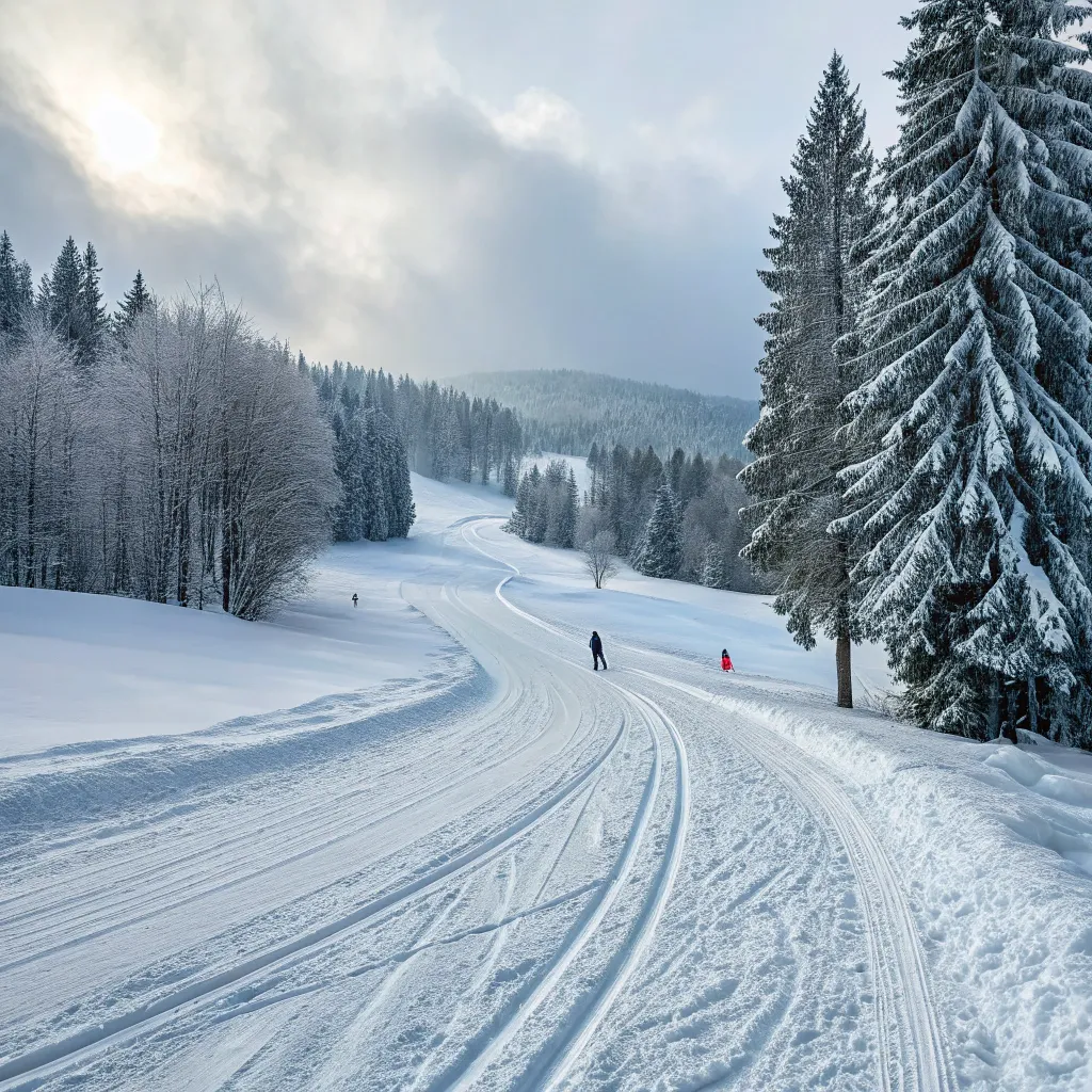 Snowy Ski Trails